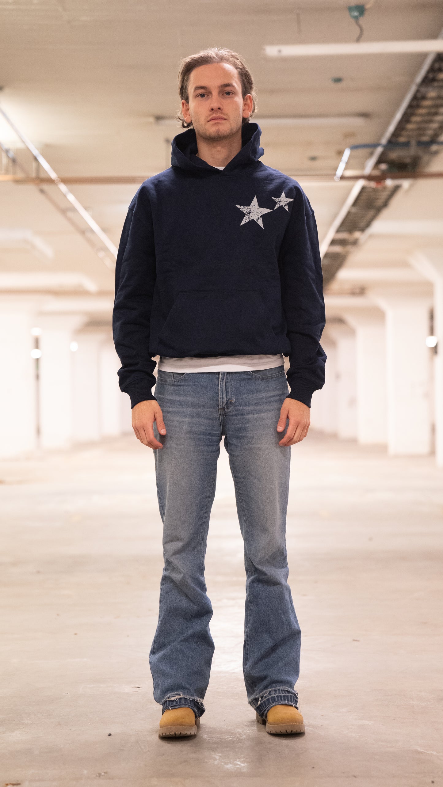 Boxy Hoodie Star Blue